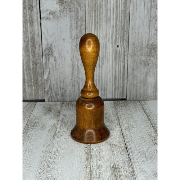 Vintage V.G. Wood Desk Teacher Bell Made in Taiwan - Picture 1 of 5